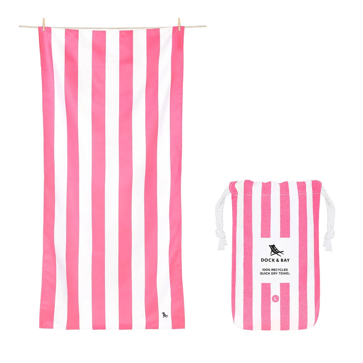 Dock & Bay Quick Dry Towel: Phi Phi Pink