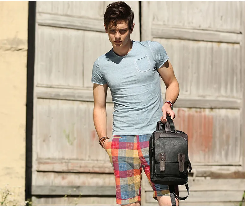 DRACONITE CHEST BLACK CASUAL WATERPROOF PU LEATHER MESSENGER BAG