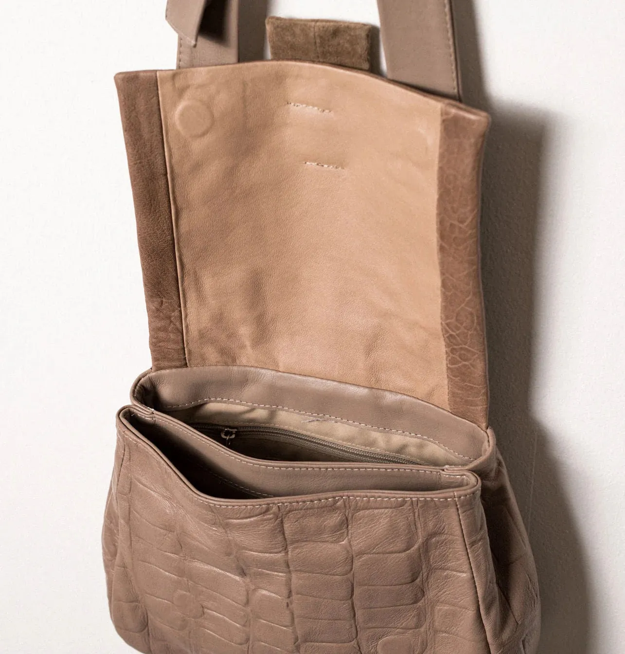 Eva Messenger Bag -  Mocca Croco