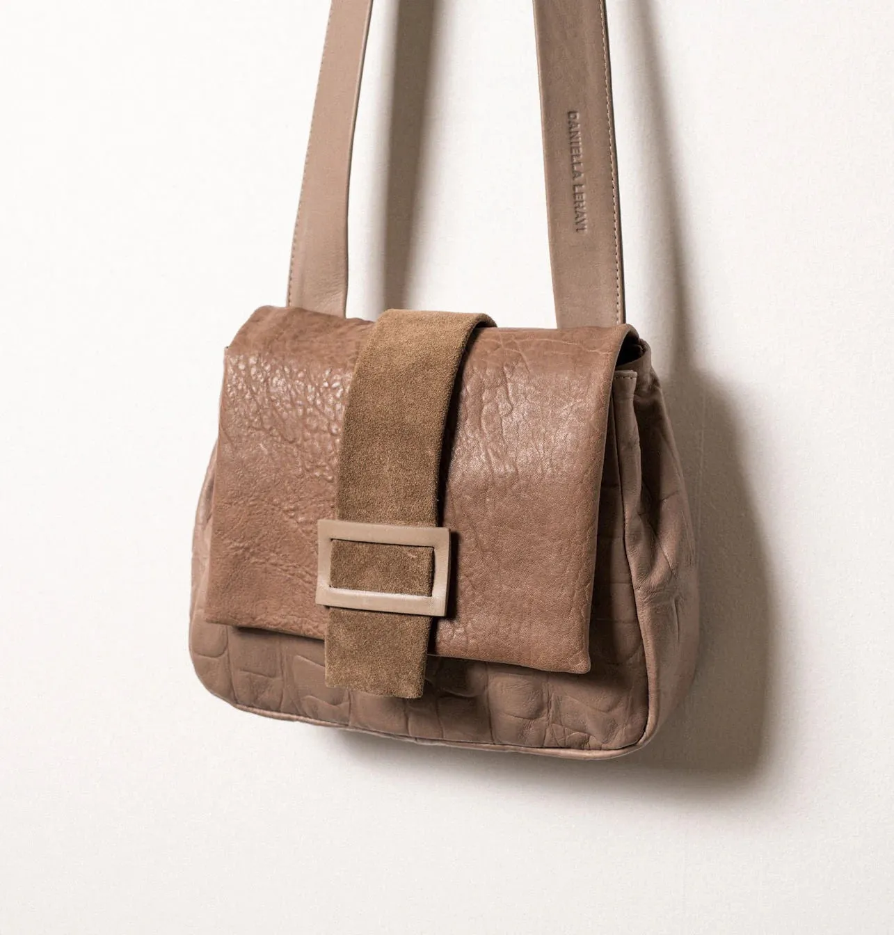 Eva Messenger Bag -  Mocca Croco