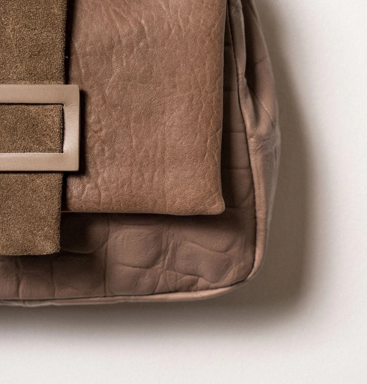 Eva Messenger Bag -  Mocca Croco