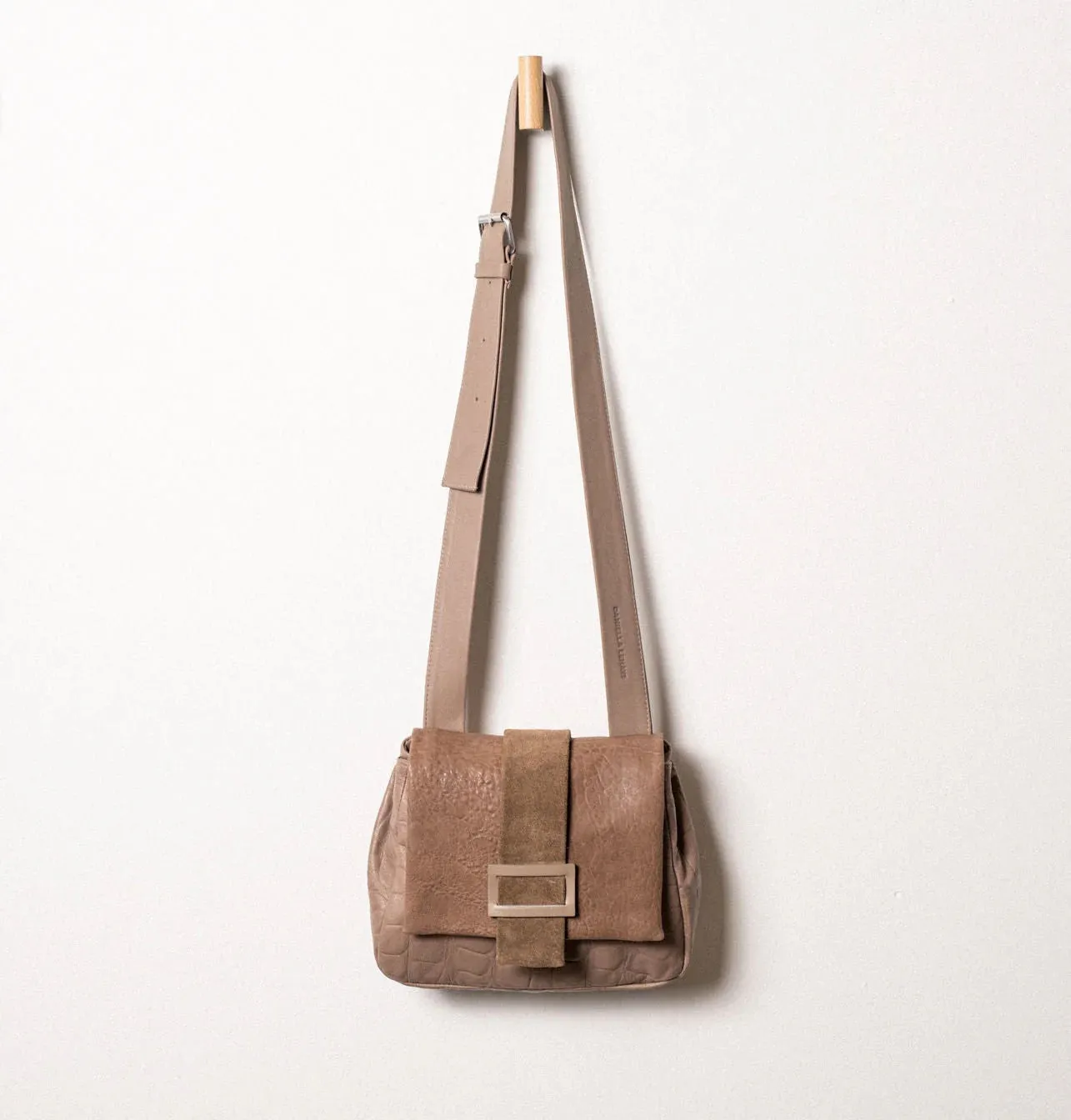 Eva Messenger Bag -  Mocca Croco