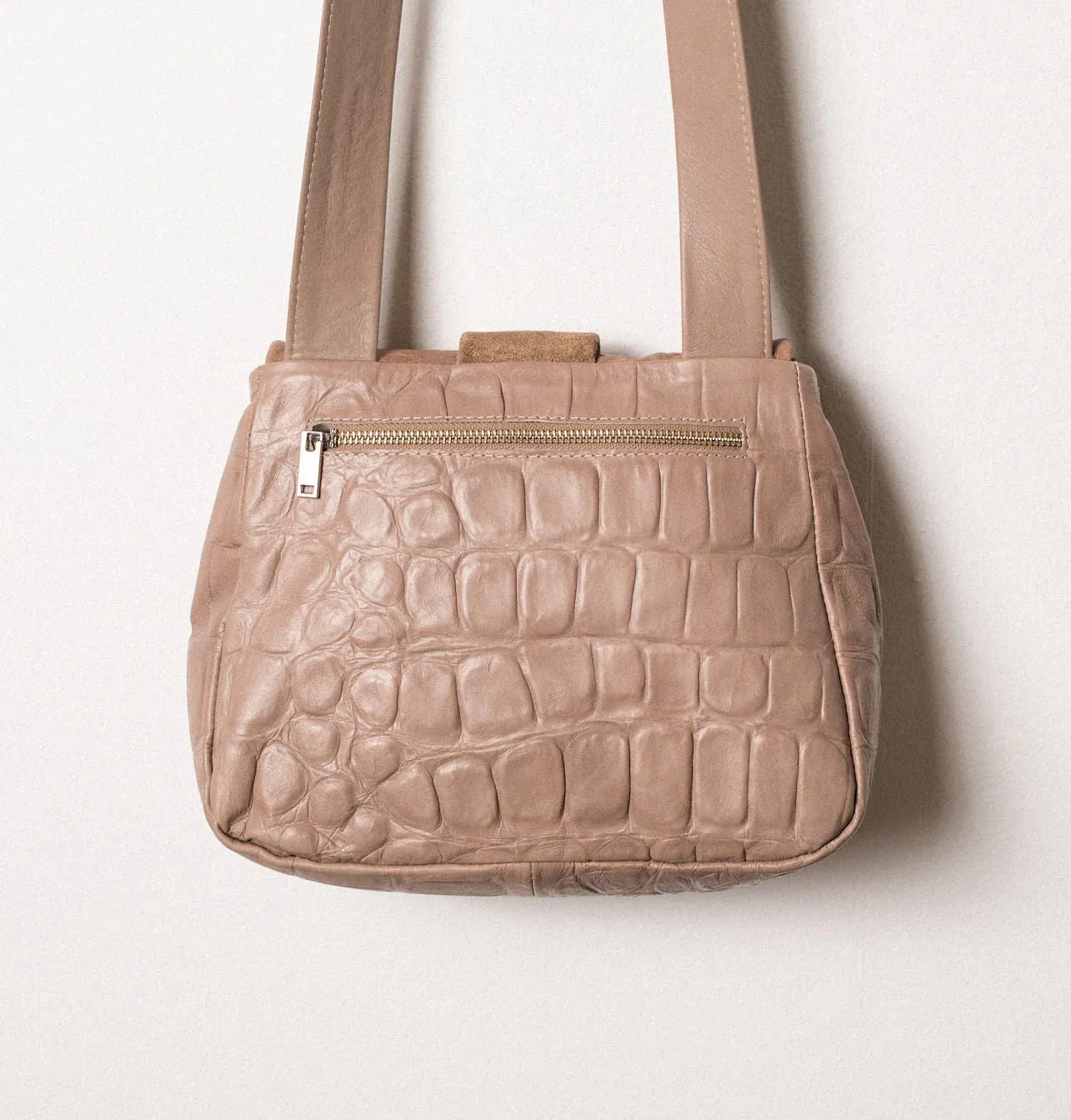 Eva Messenger Bag -  Mocca Croco