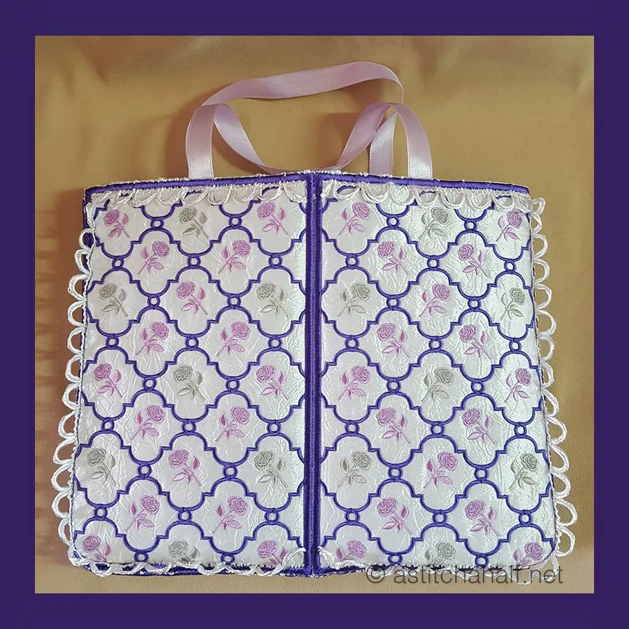 Faberge Inspired Rose Skinny Tote