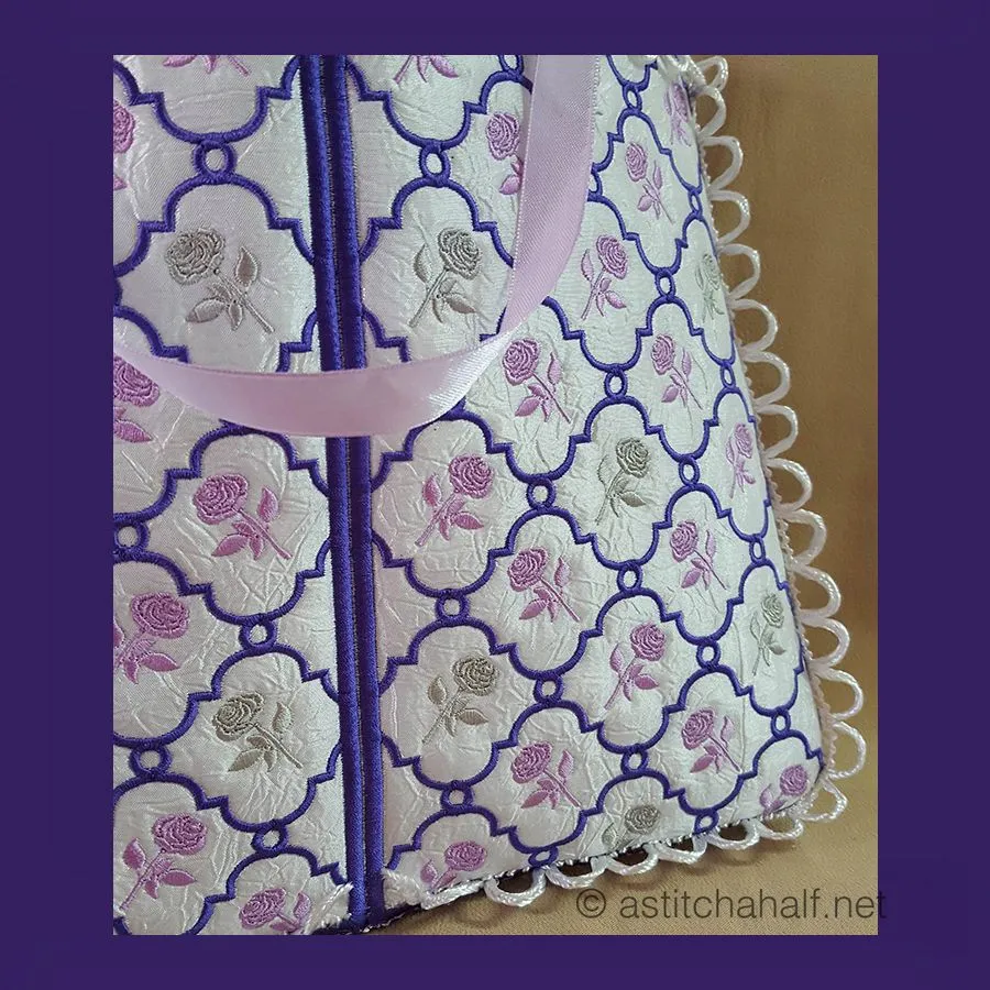 Faberge Inspired Rose Skinny Tote