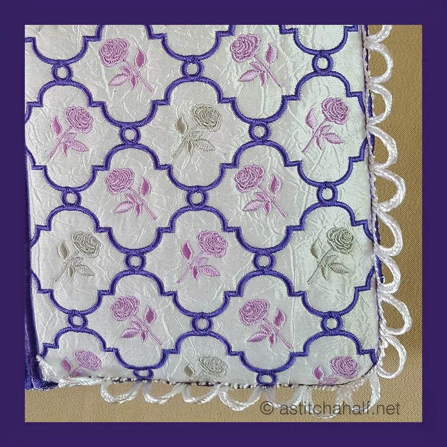 Faberge Inspired Rose Skinny Tote