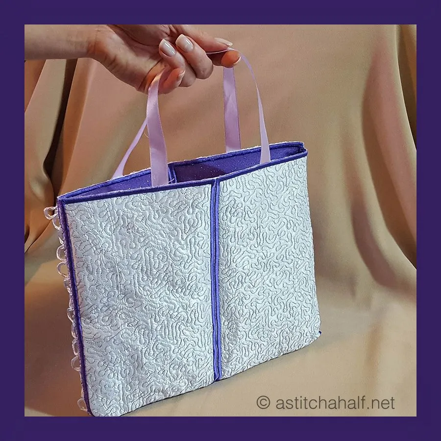 Faberge Inspired Rose Skinny Tote