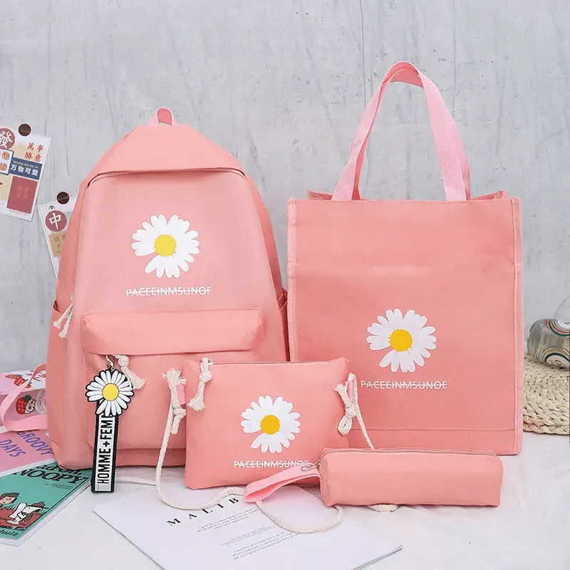 Fashion Student Backpack - 4 Pcs Set