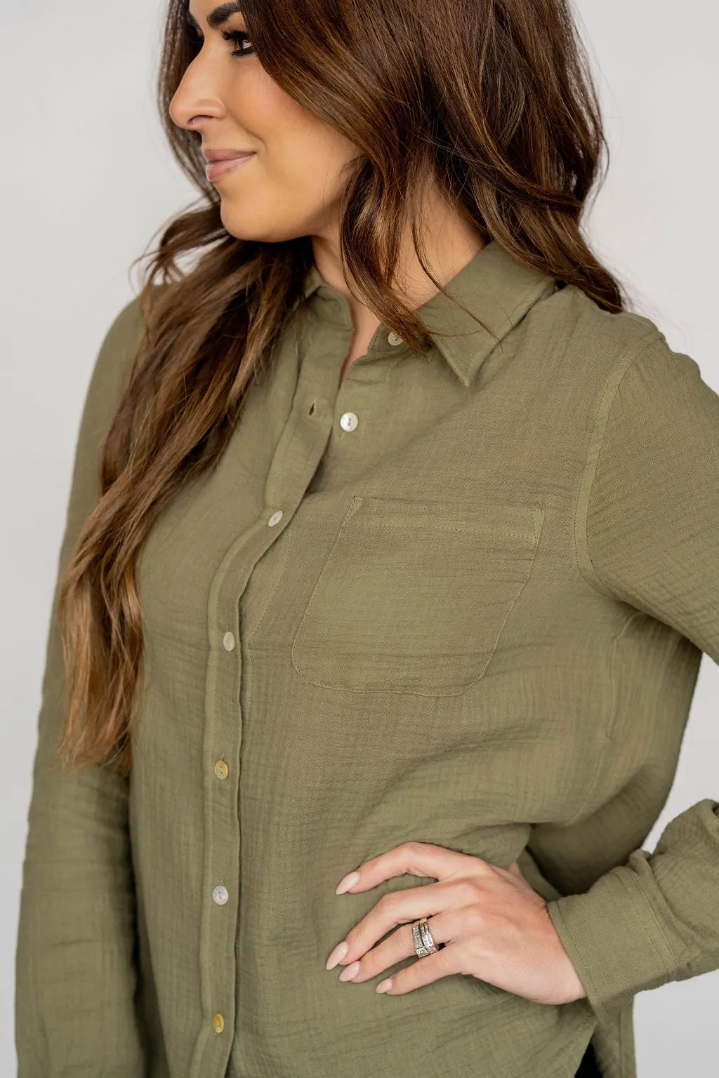 Gauze Lightweight Button Up