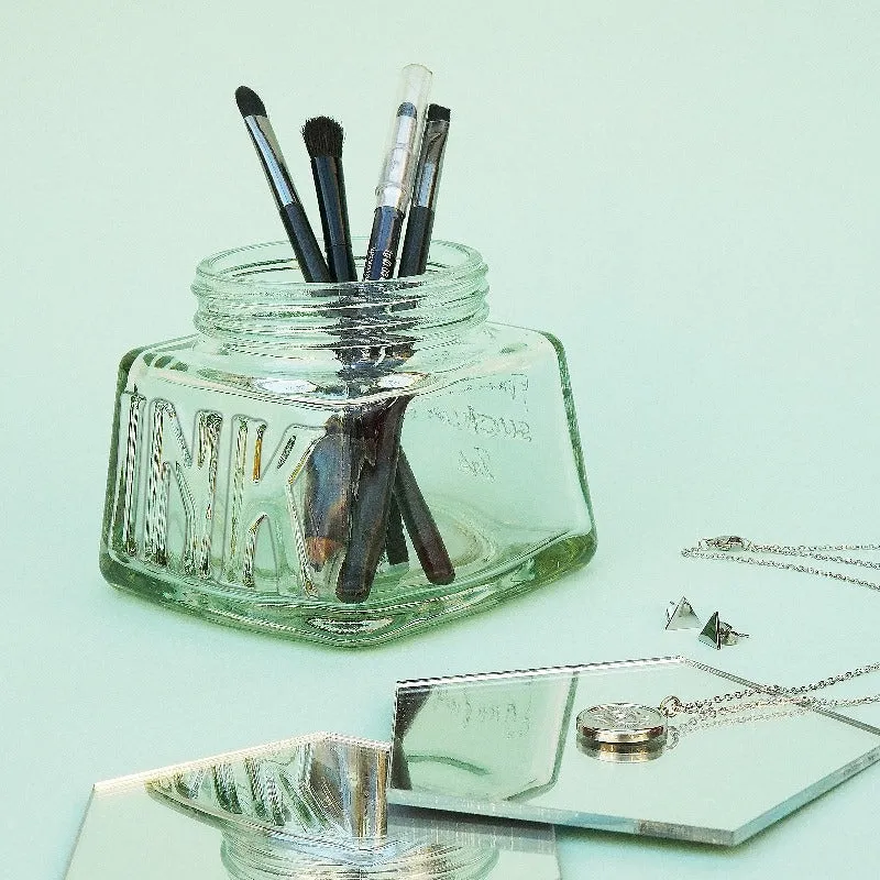 Glass Inkwell Desk Tidy