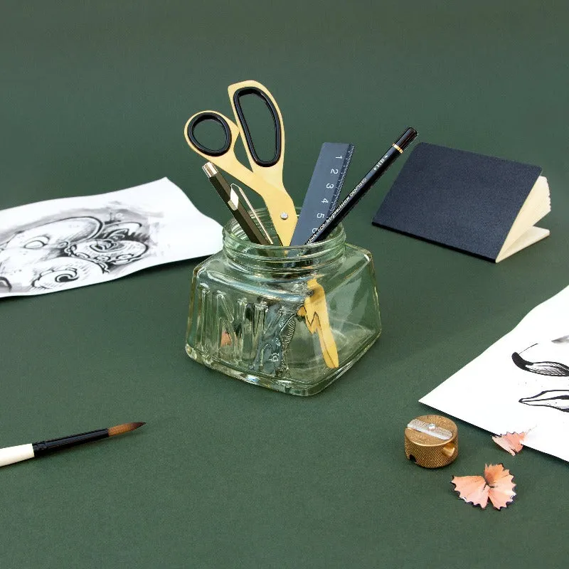 Glass Inkwell Desk Tidy