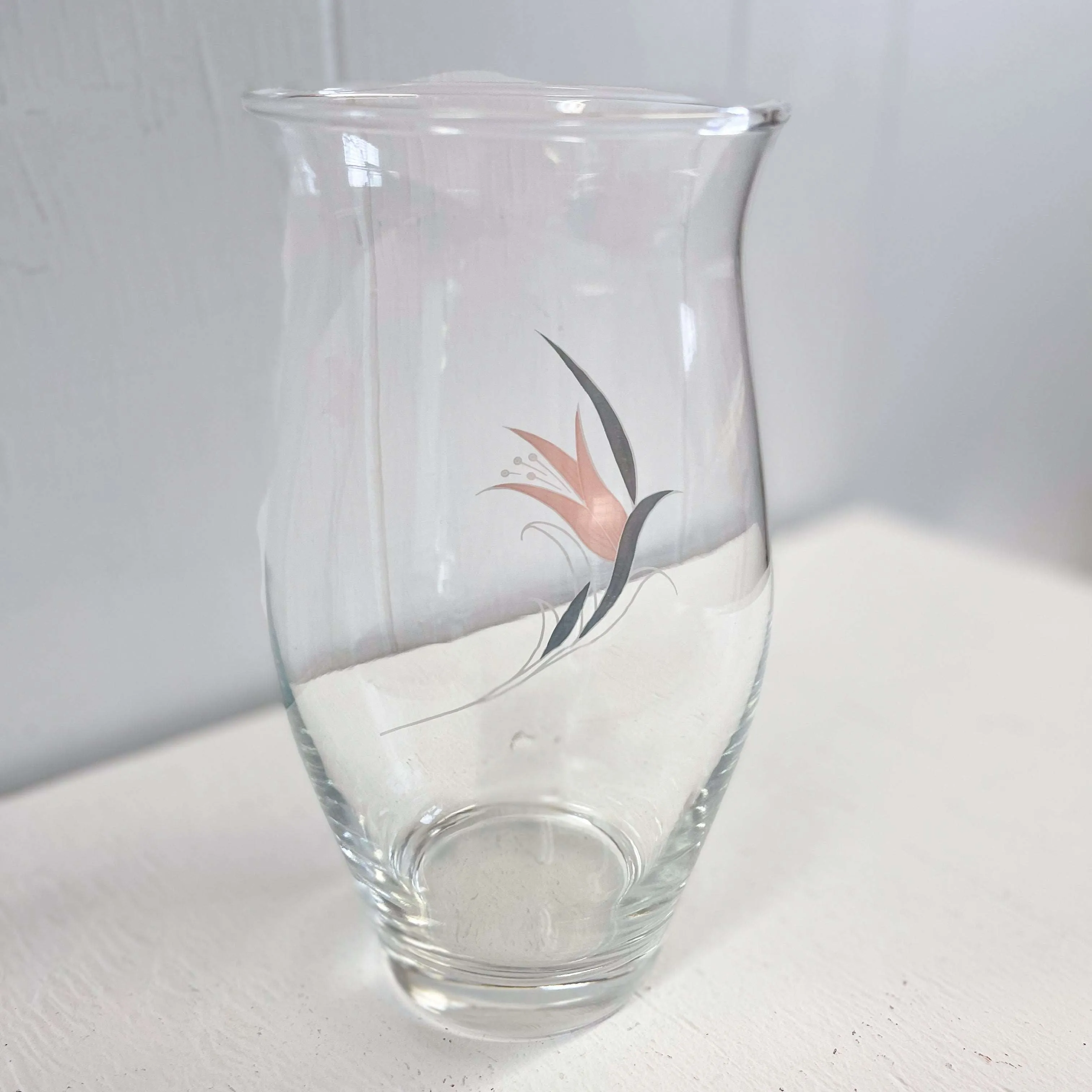 Glass Lily Vase - Pasabahce Turkey - Vintage