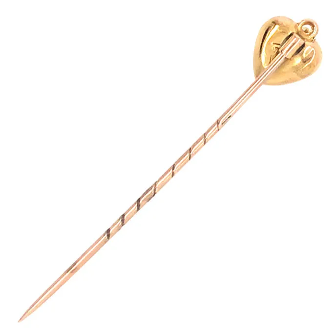 Gold Heart Tie Pin