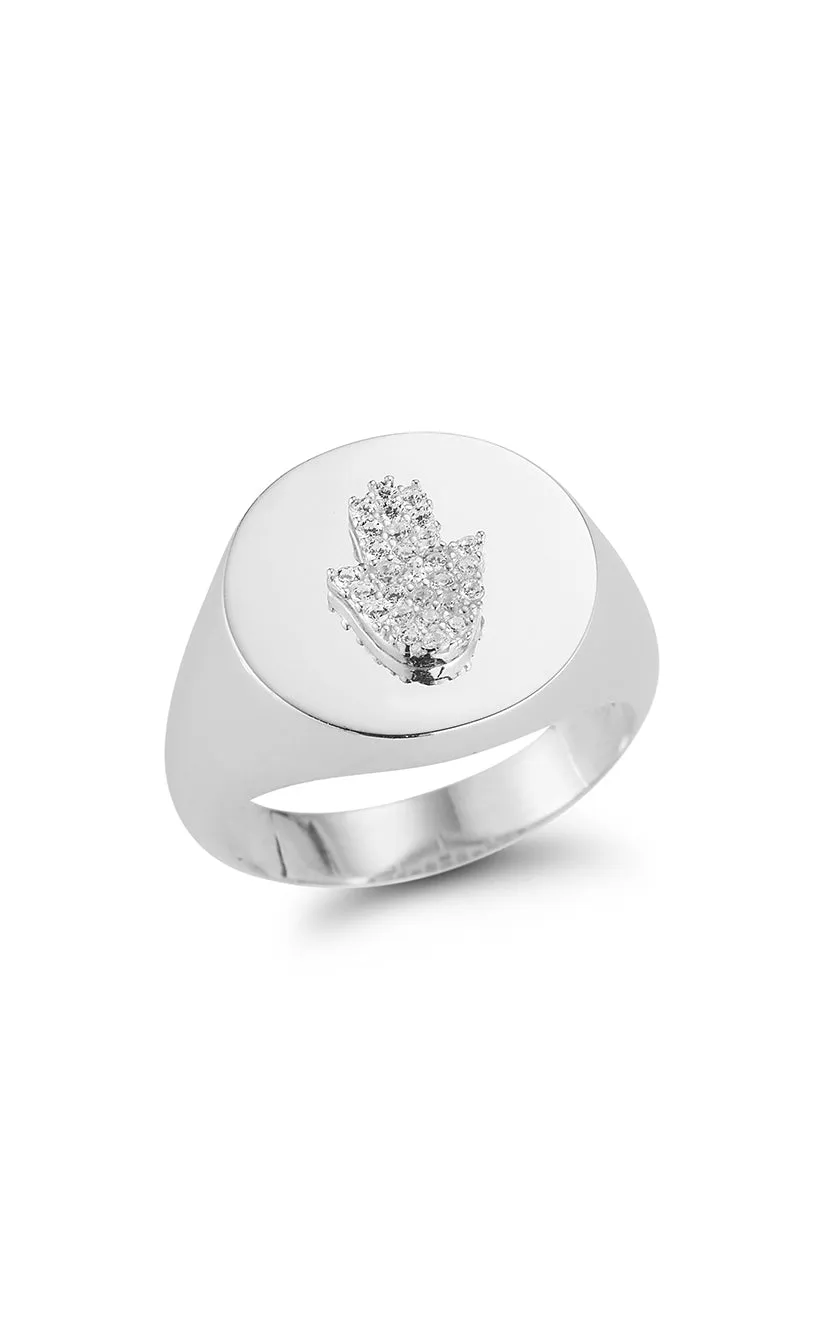 Hamsa Signet Ring