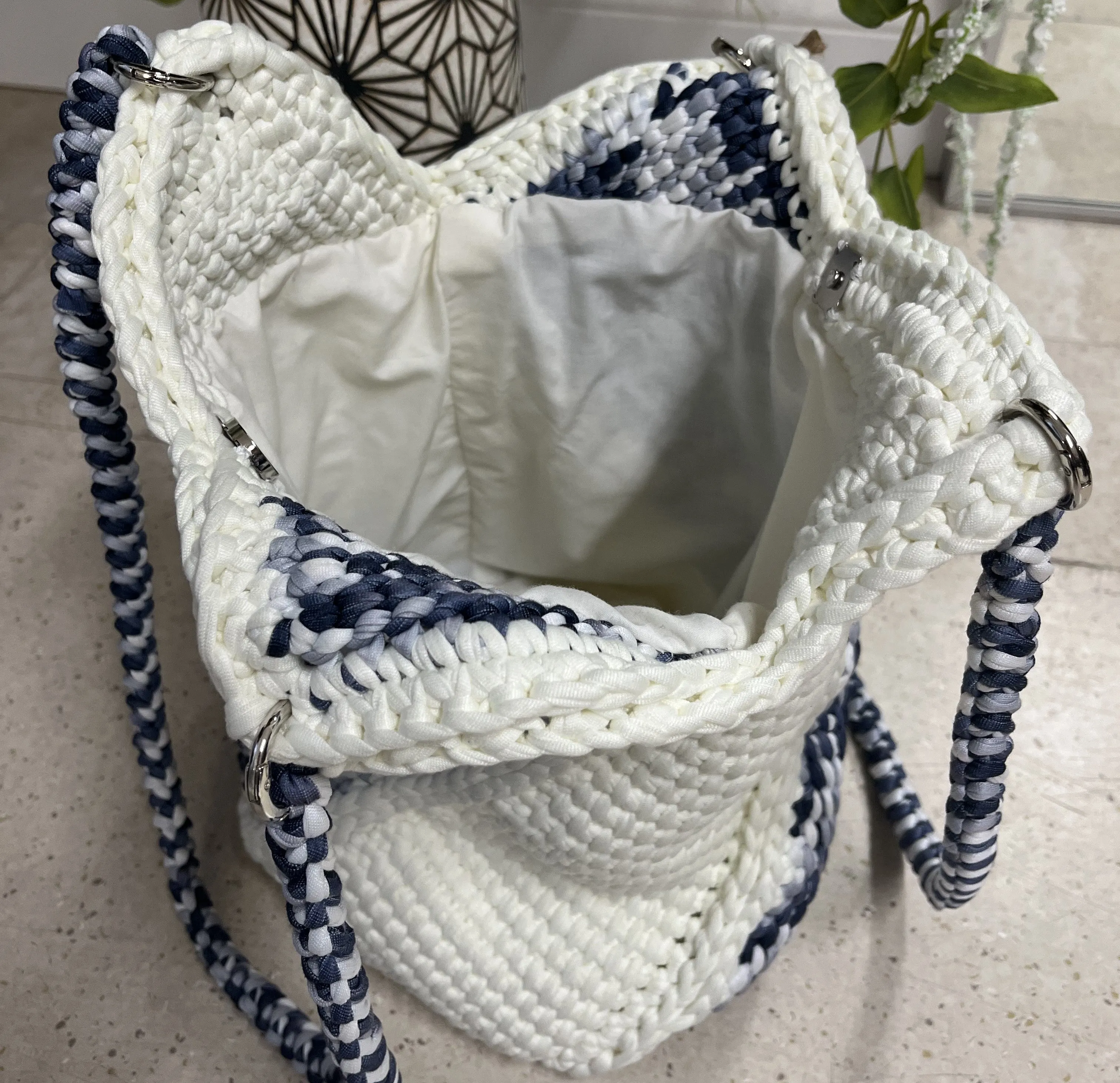 Hand Knitted Hand Bag, Beach