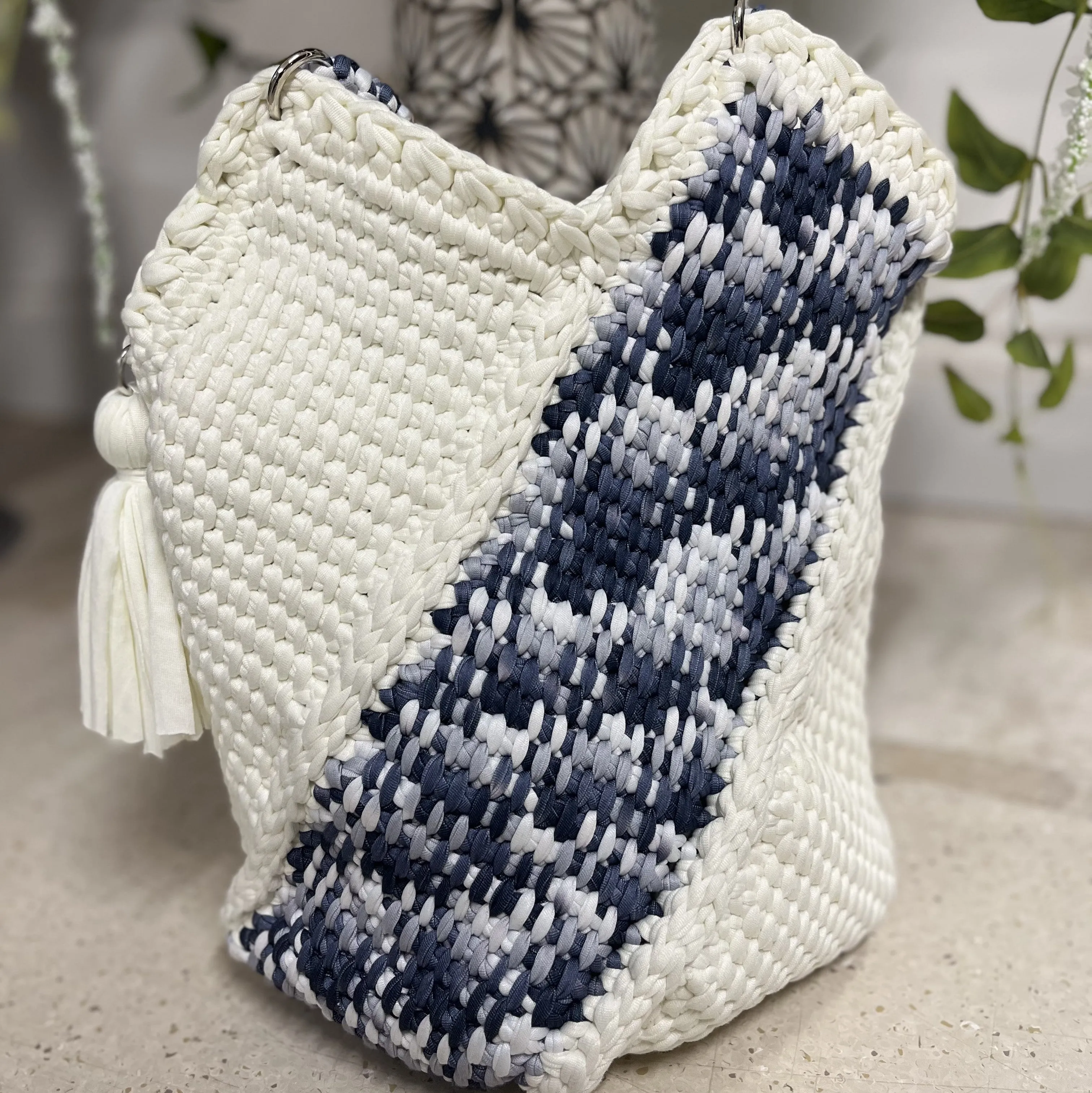 Hand Knitted Hand Bag, Beach