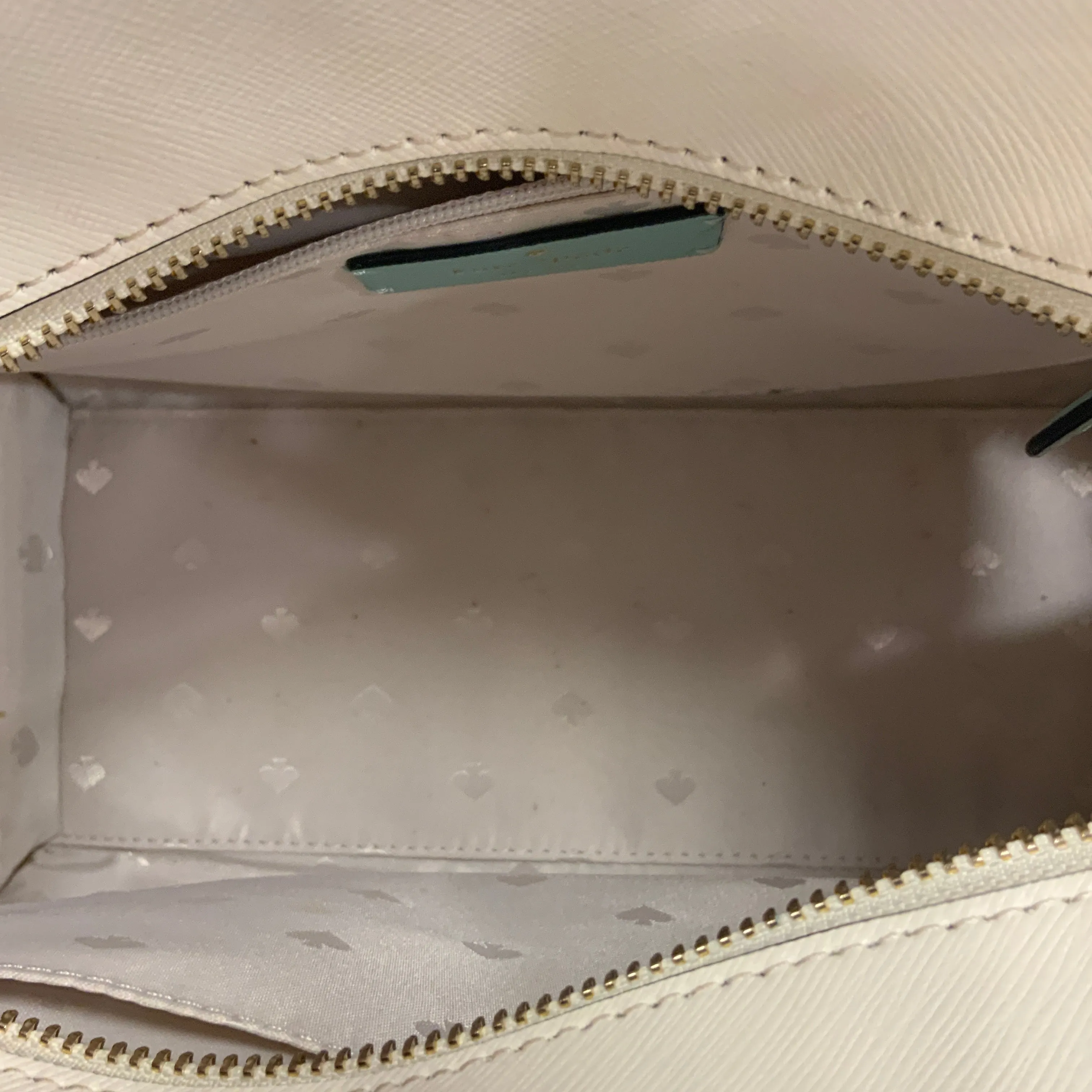 Handbag Designer By Kate Spade In Blue & Cream, Size:Medium