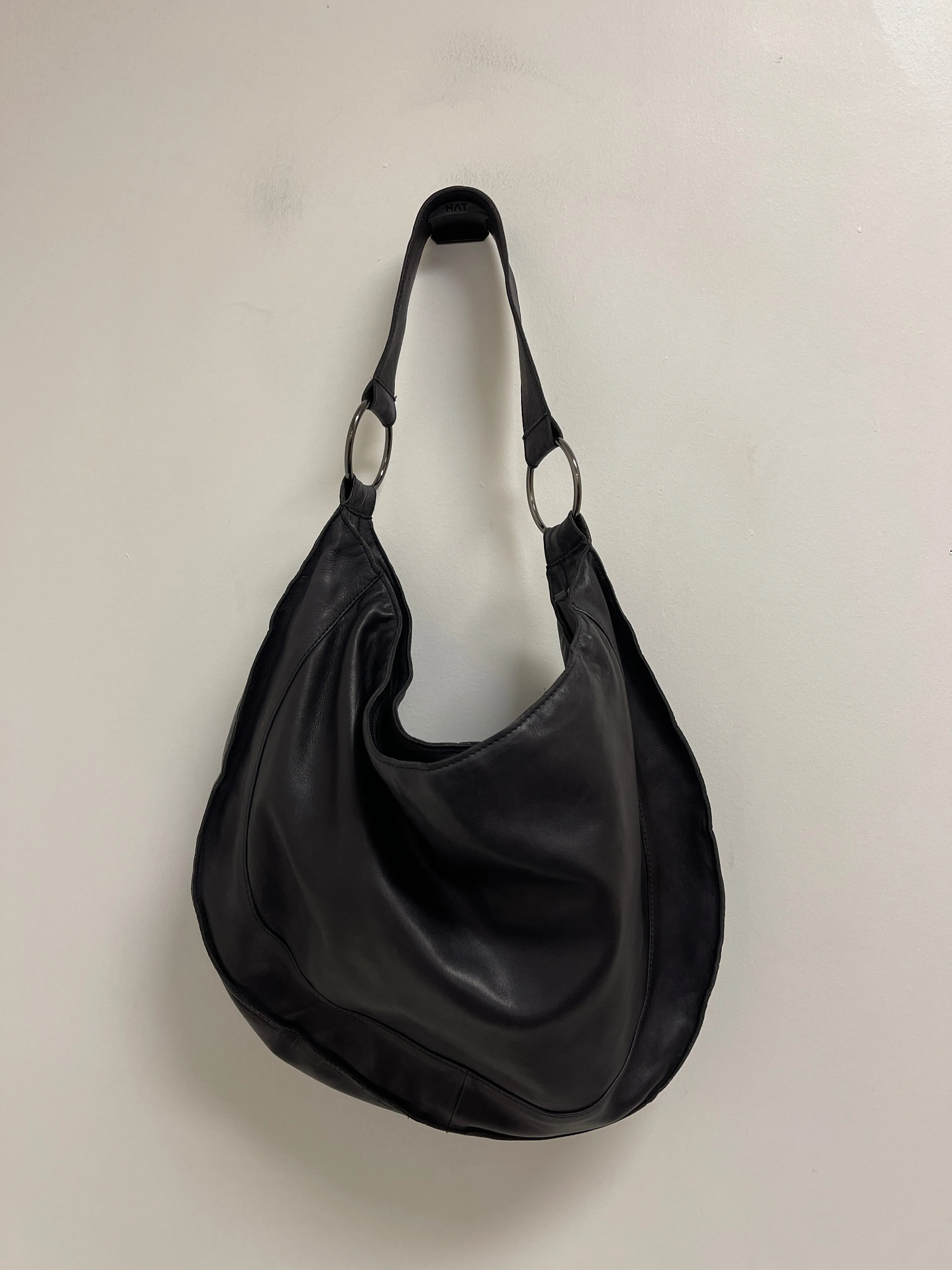 Handbag Leather By Anthropologie, Size: Large