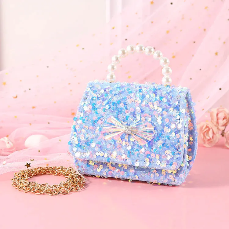 Handbag with Sequins and Pearls for Kids