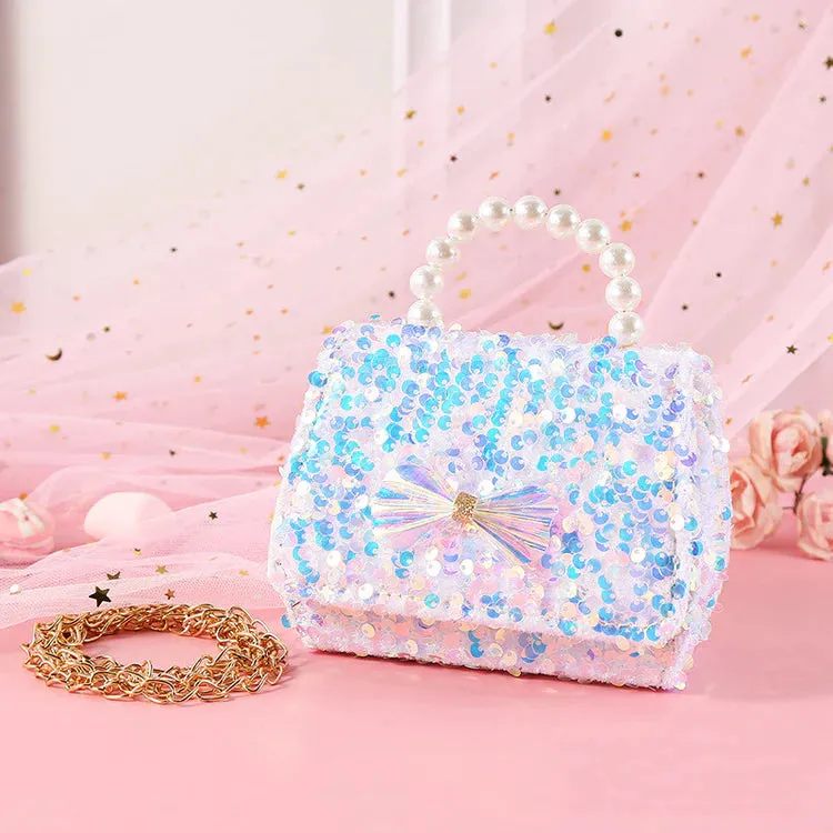 Handbag with Sequins and Pearls for Kids