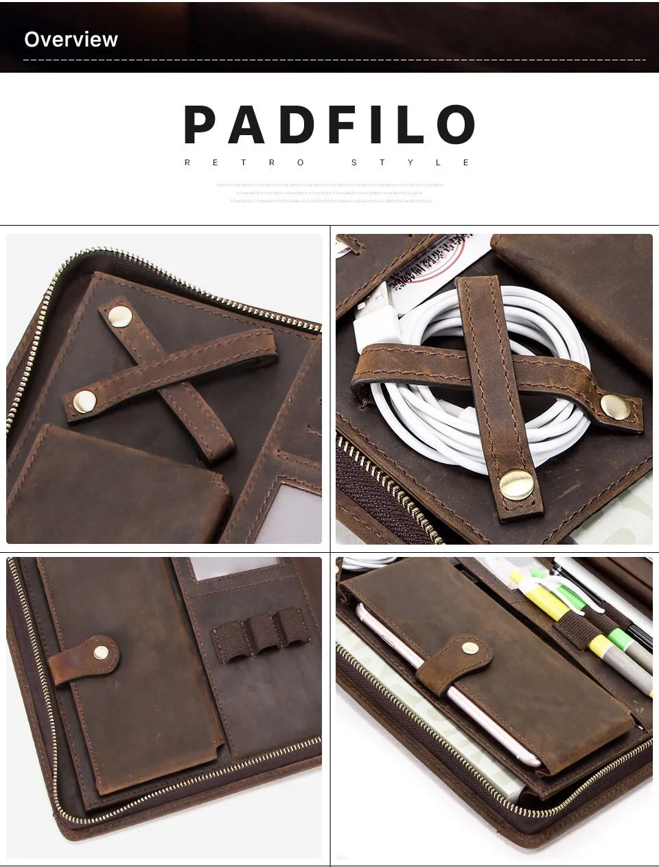 Handmade Vintage Leather Padfolio YG1185