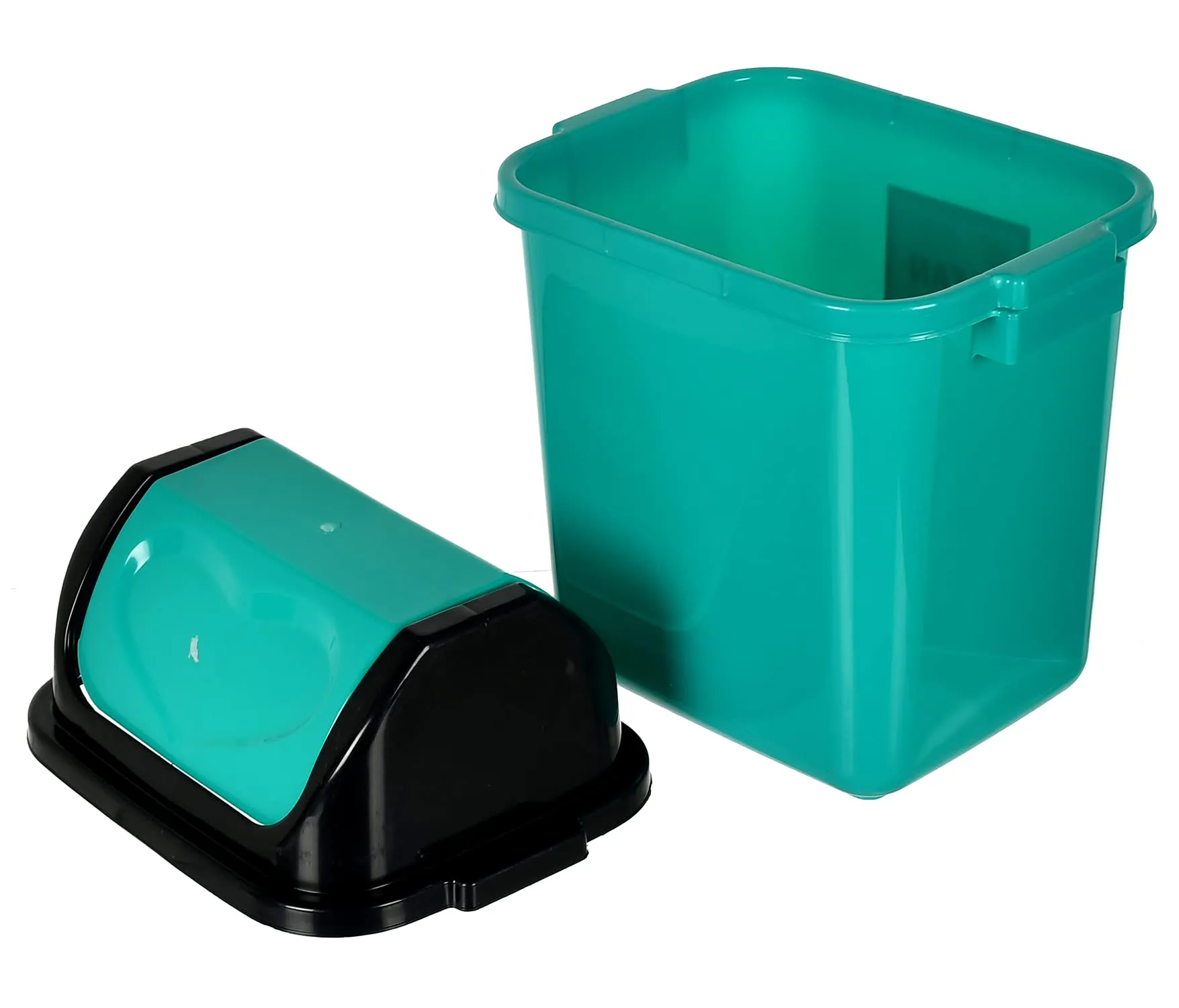 Heart Home Plastic Dustbin With Swing Lid, 12 Ltr. (Green)