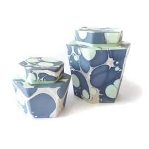 Hexagon Jar Mint Blue