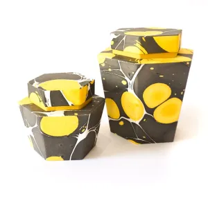 Hexagon Jar Yellow Black