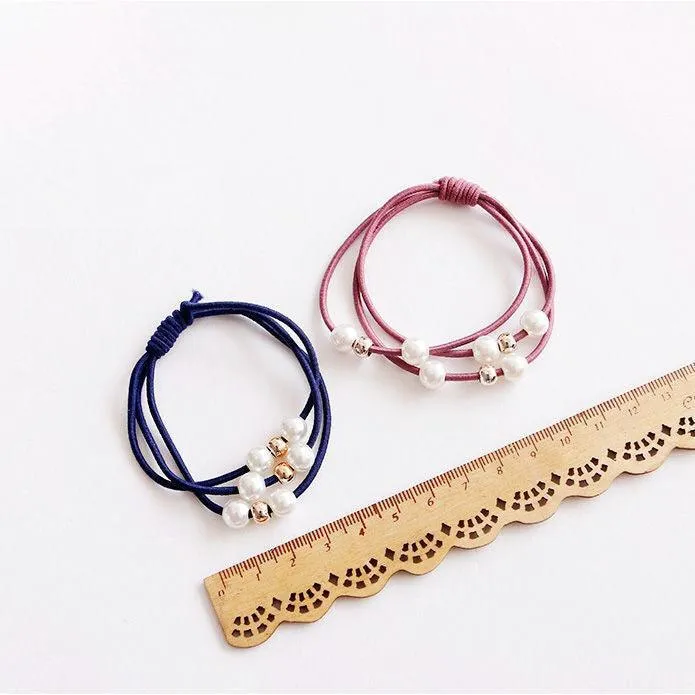 High elastic pearl hair ring AC-010003
