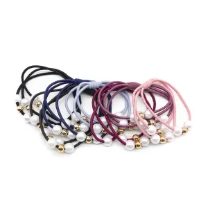 High elastic pearl hair ring AC-010003