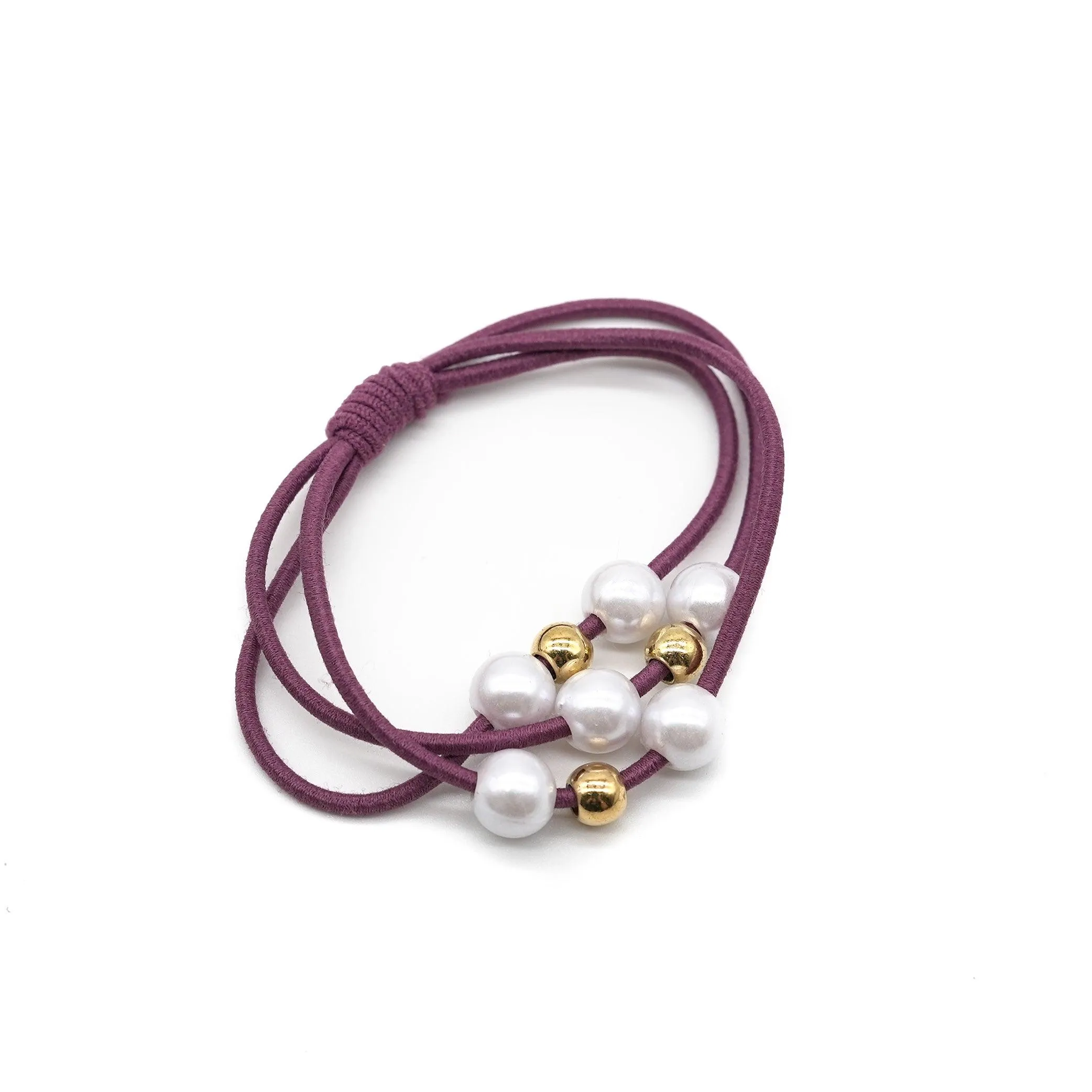 High elastic pearl hair ring AC-010003