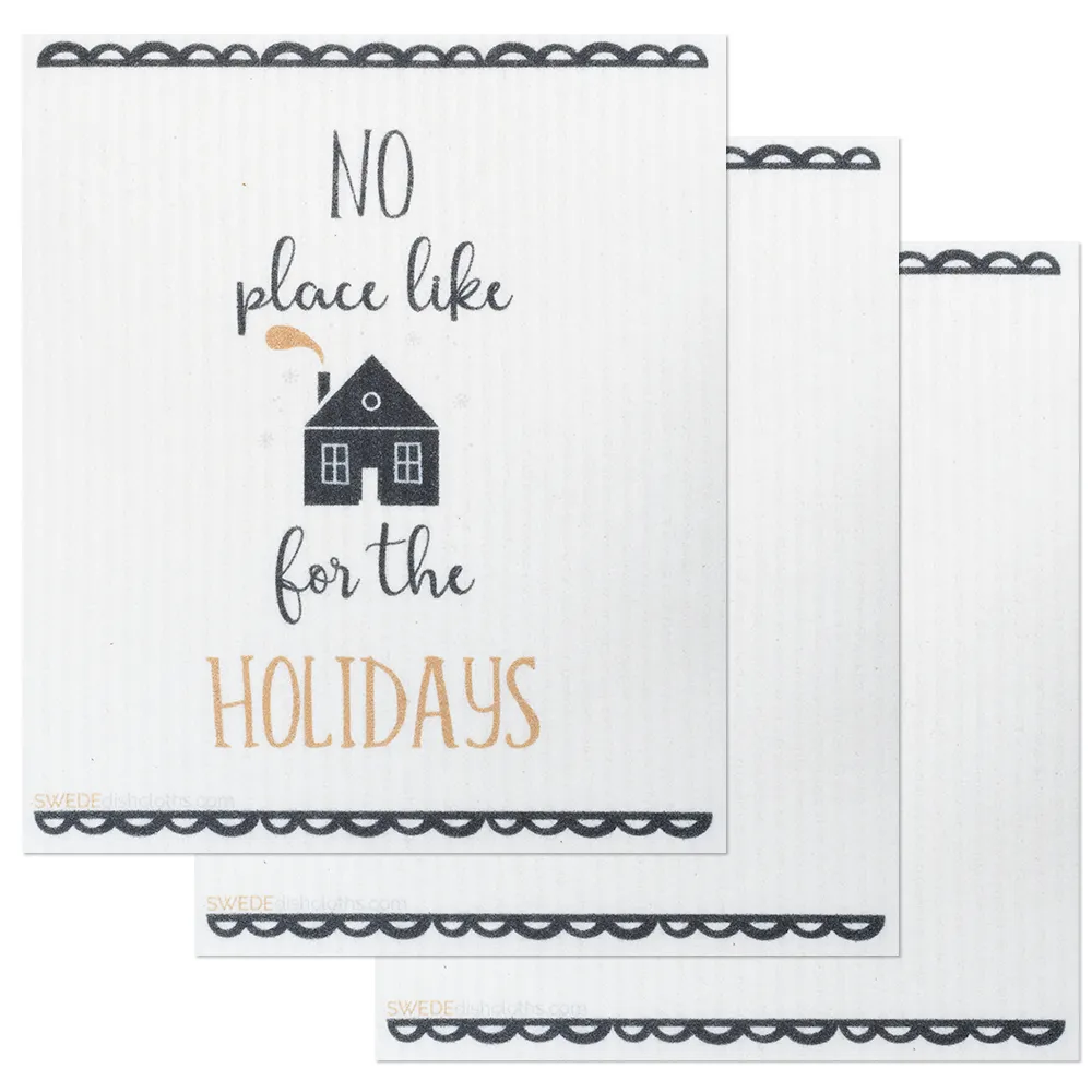 Home for the Holidays Set of 3 (One of each design) Paper Towel Replacements | Swededishcloths