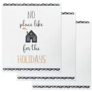Home for the Holidays Set of 3 (One of each design) Paper Towel Replacements | Swededishcloths