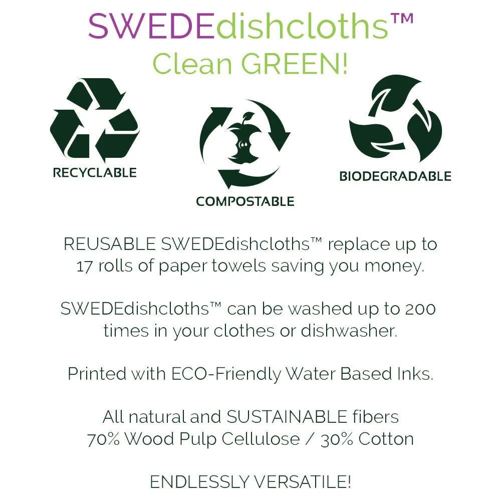 Home for the Holidays Set of 3 (One of each design) Paper Towel Replacements | Swededishcloths