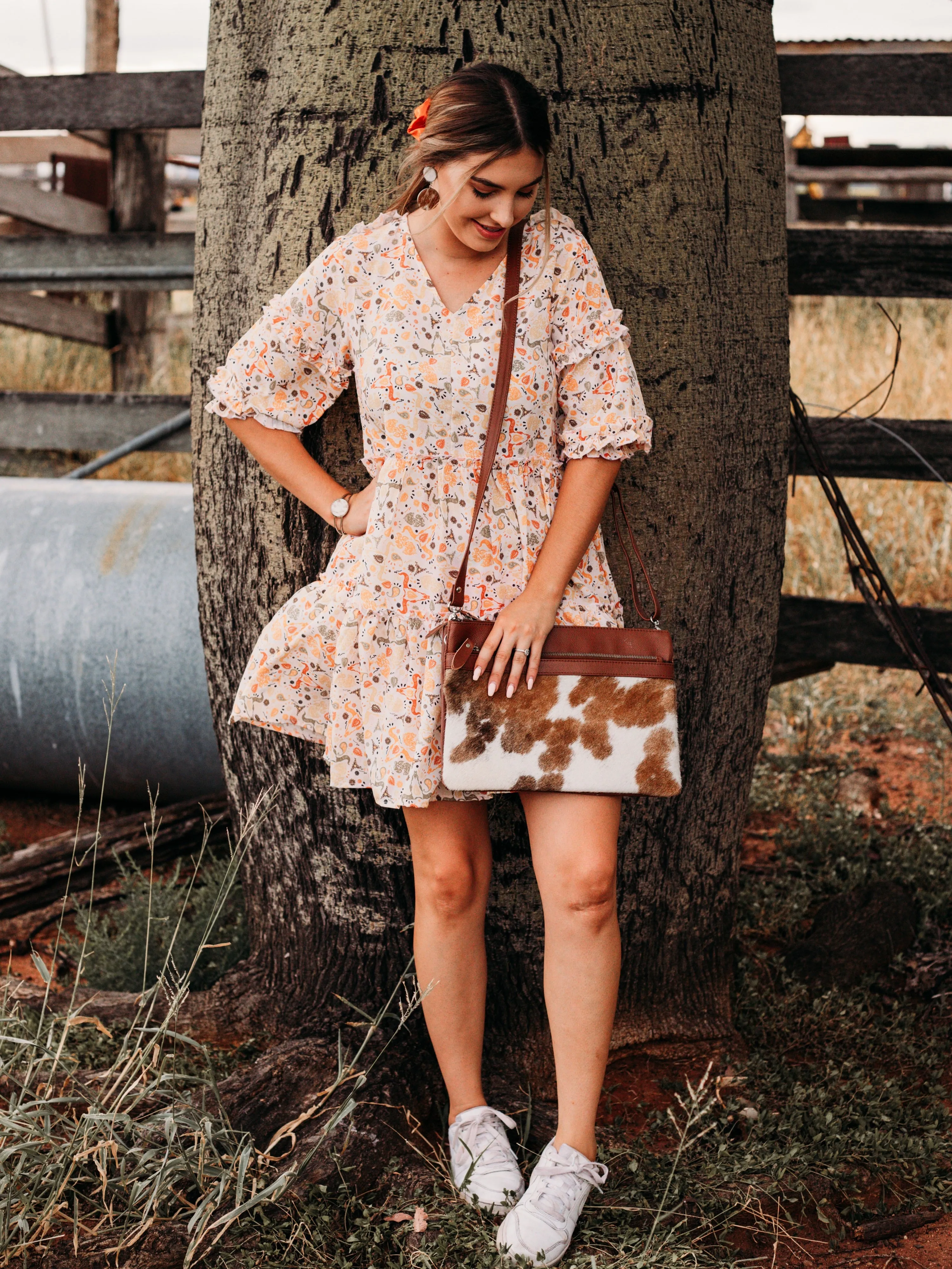 India Cowhide Leather Handbag