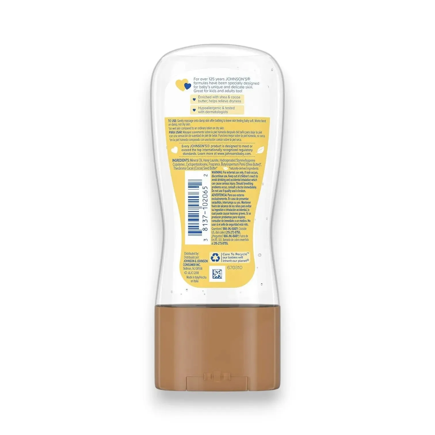 Johnsons Shea and Cocoa Butter Oil Gel 192ml