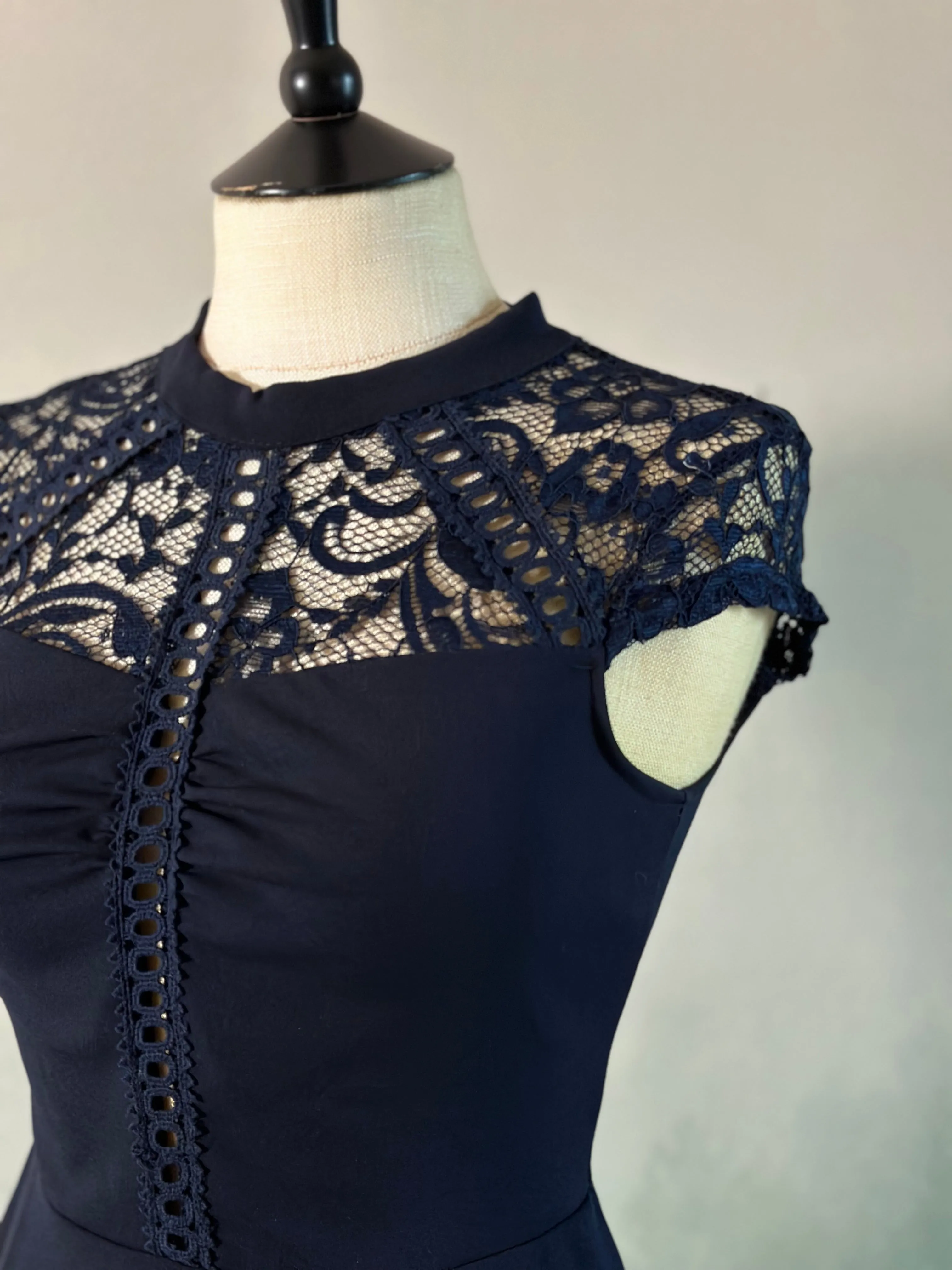 Jurk Donkerblauw Vintage S (alleen online)