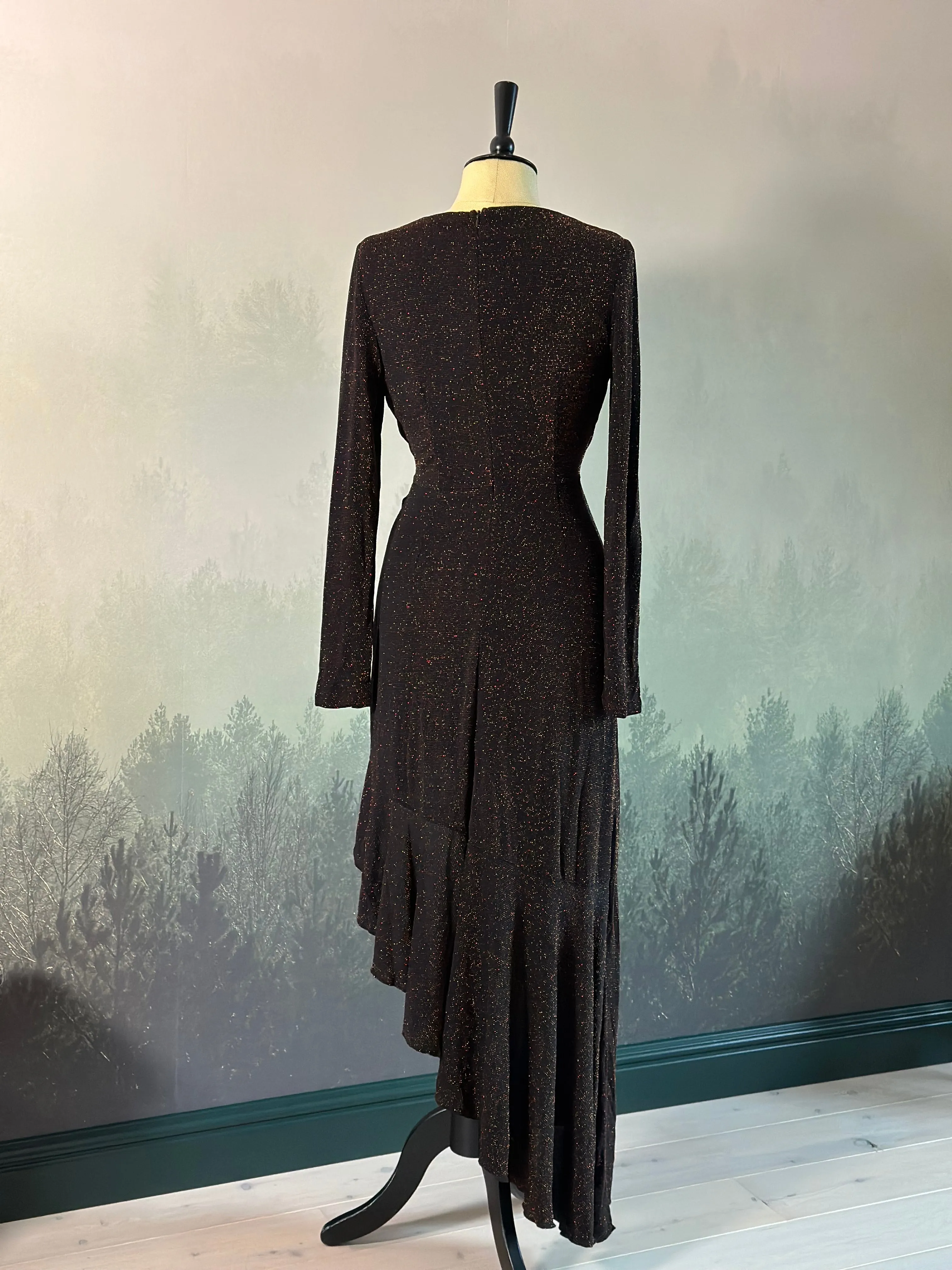 Jurk Glitter Bruin Vintage S (alleen online)