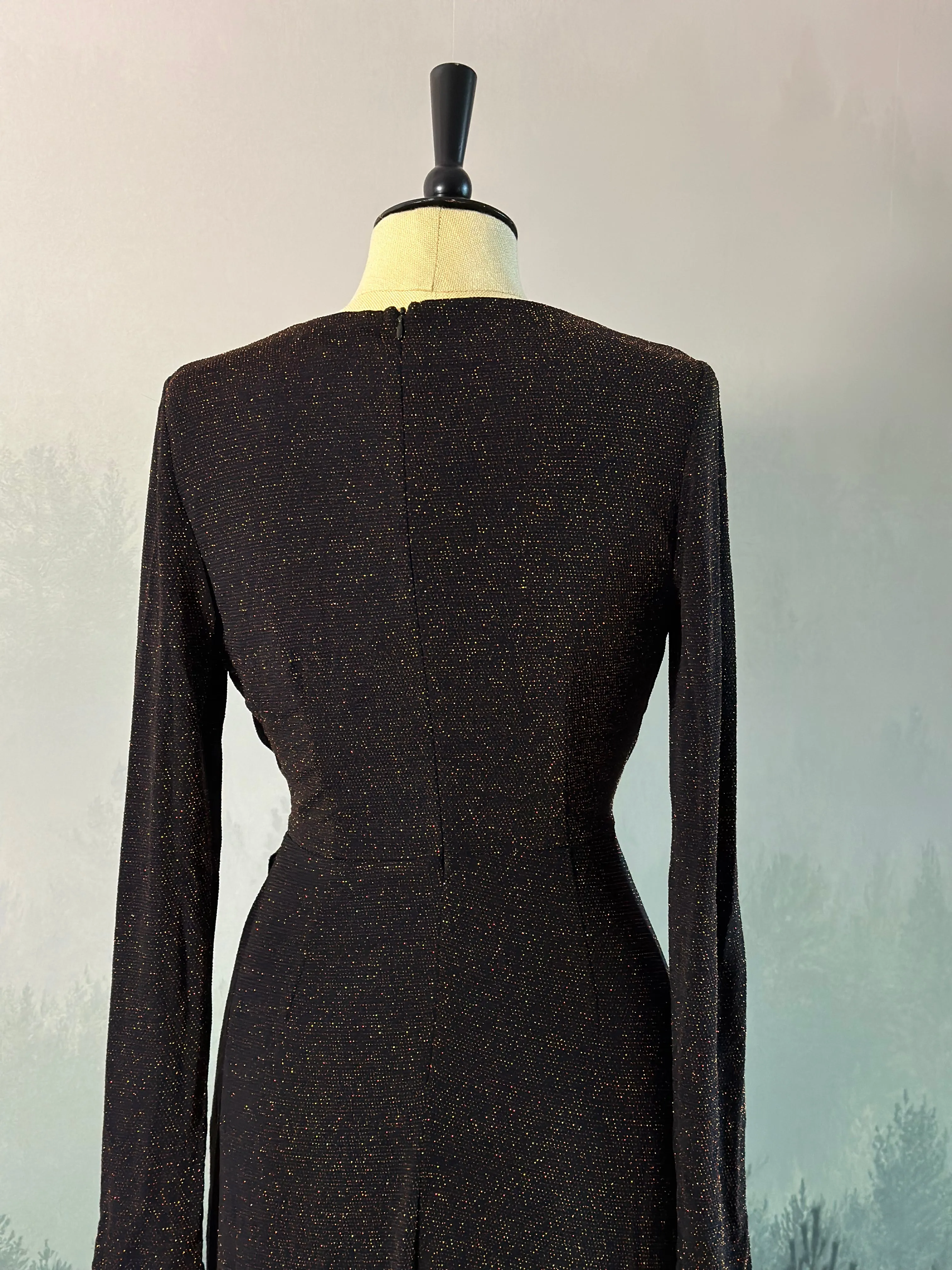 Jurk Glitter Bruin Vintage S (alleen online)
