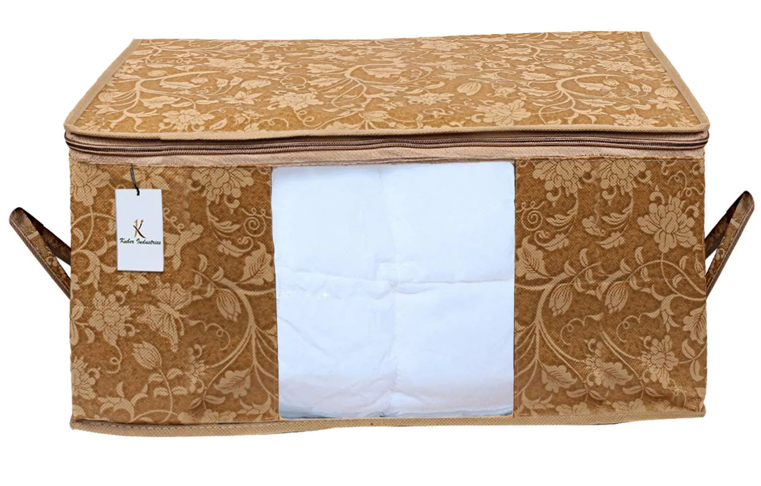 Kuber Industries Underbed Storage Bag, Storage Organiser, Blanket Cover Set of 6 - Beige, Extra Large Size, CTKUBM06