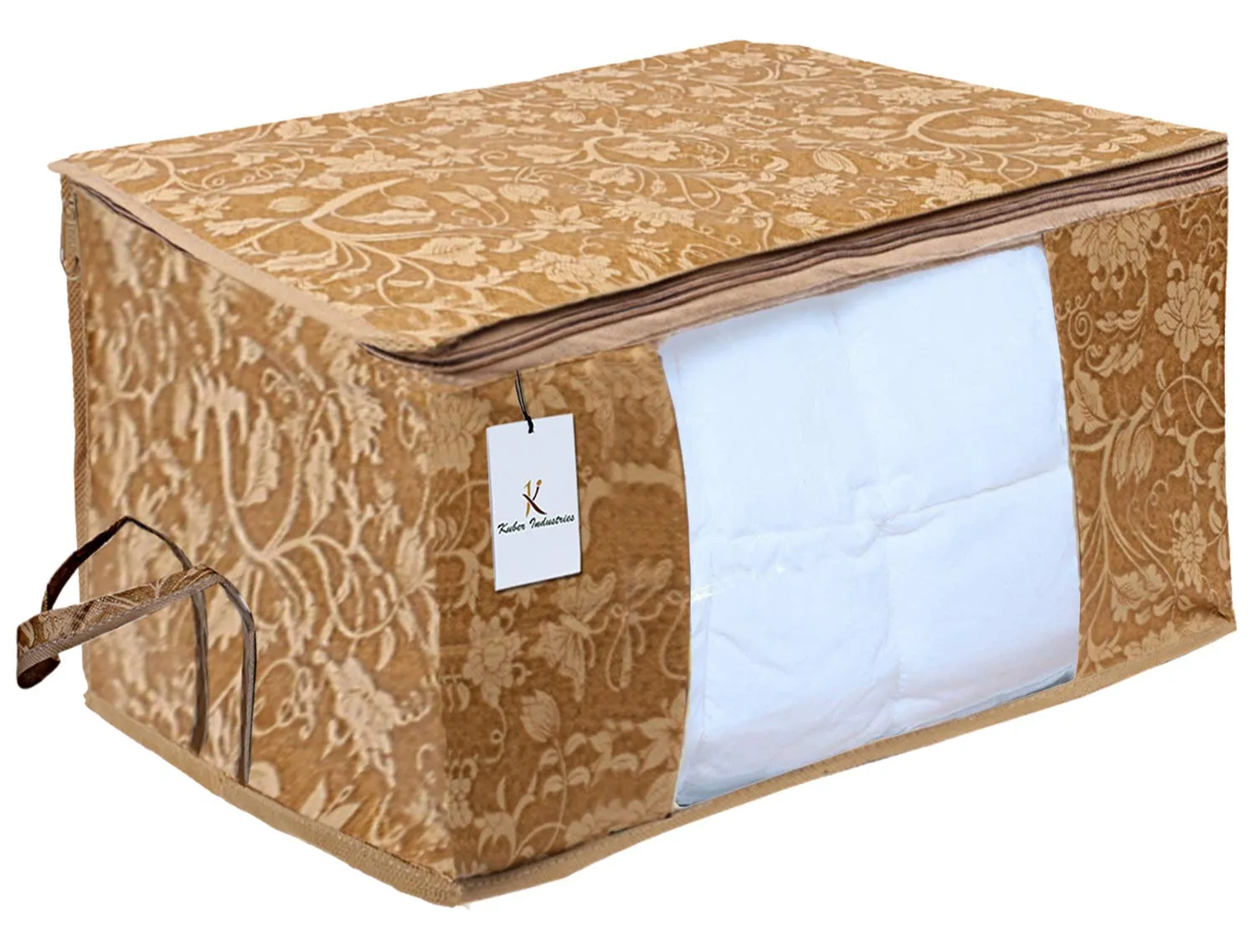 Kuber Industries Underbed Storage Bag, Storage Organiser, Blanket Cover Set of 6 - Beige, Extra Large Size, CTKUBM06