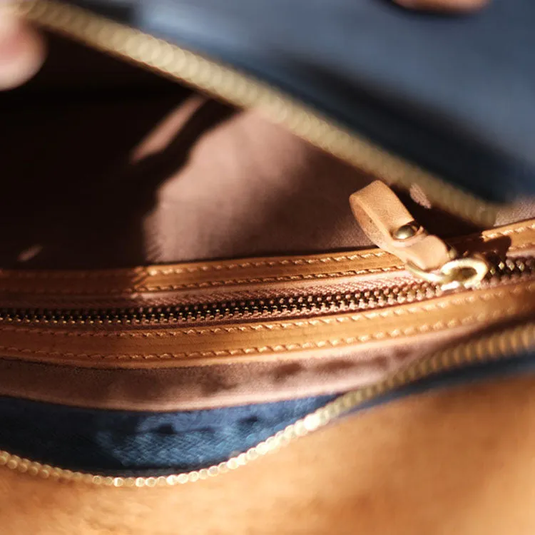Ladies Vintage Leather Crossbody Satchel Purse Messenger Bag For Women