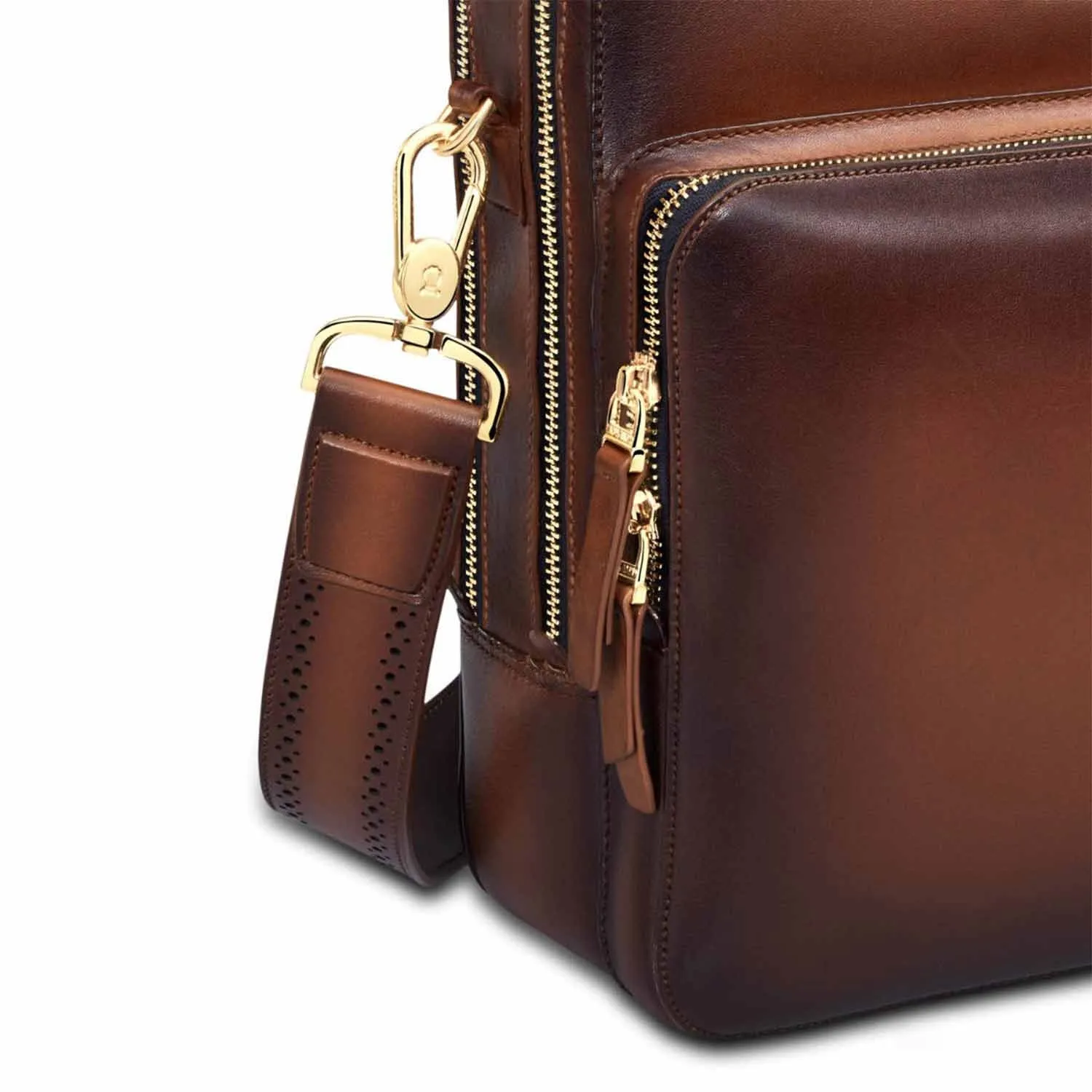 Lapis Bard Ducorium Laptop Bag, Cognac - 14 Inch