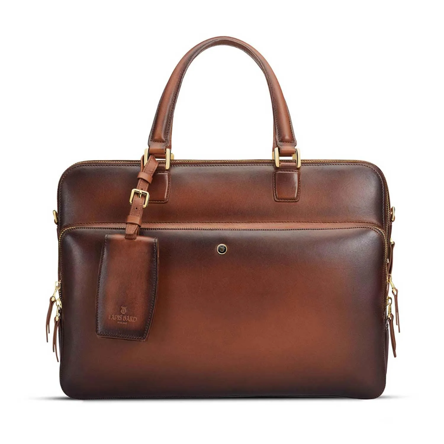 Lapis Bard Ducorium Laptop Bag, Cognac - 14 Inch