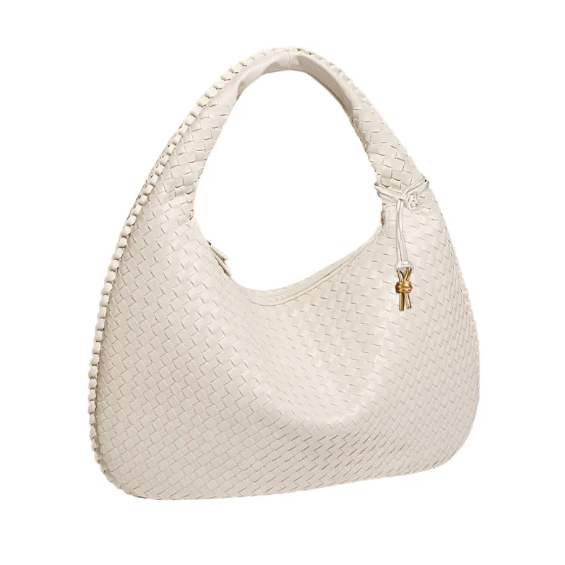 Large Capacity Basket Woven Handbag