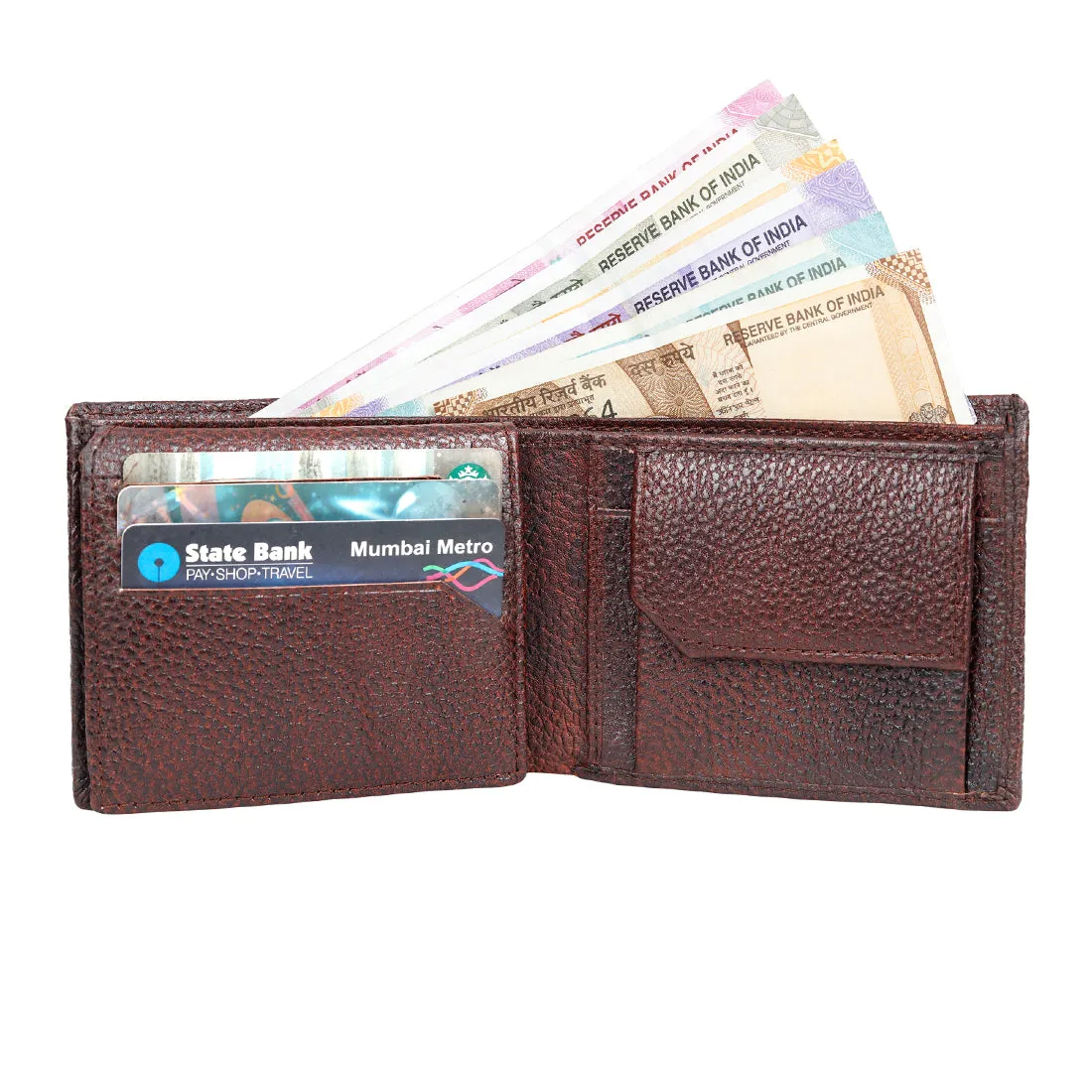 Leather World Genuine Grained Leather Wallet For Men