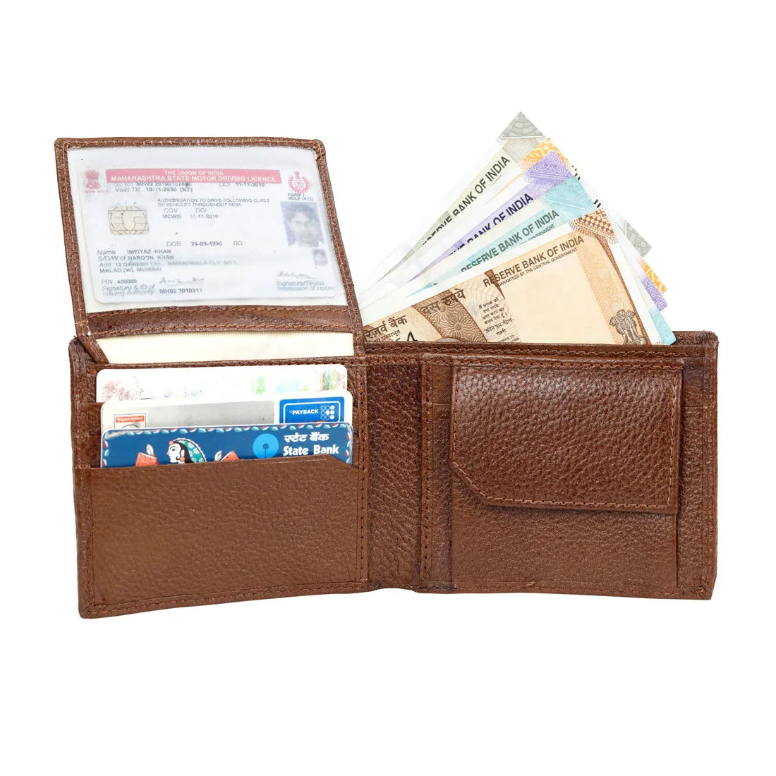 Leather World Genuine Grained Leather Wallet For Men