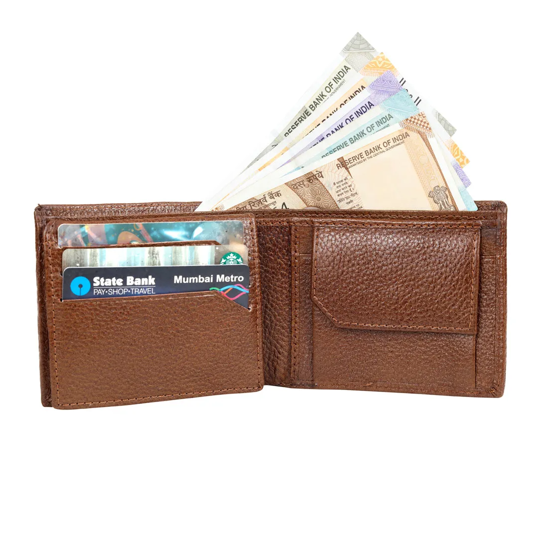 Leather World Genuine Grained Leather Wallet For Men
