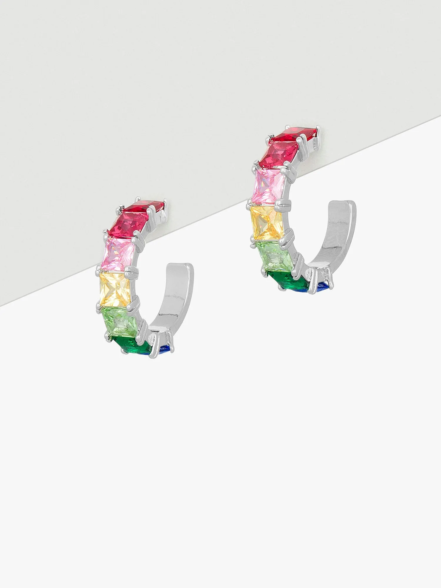 Lightweight Multicolor Hoops Earrings