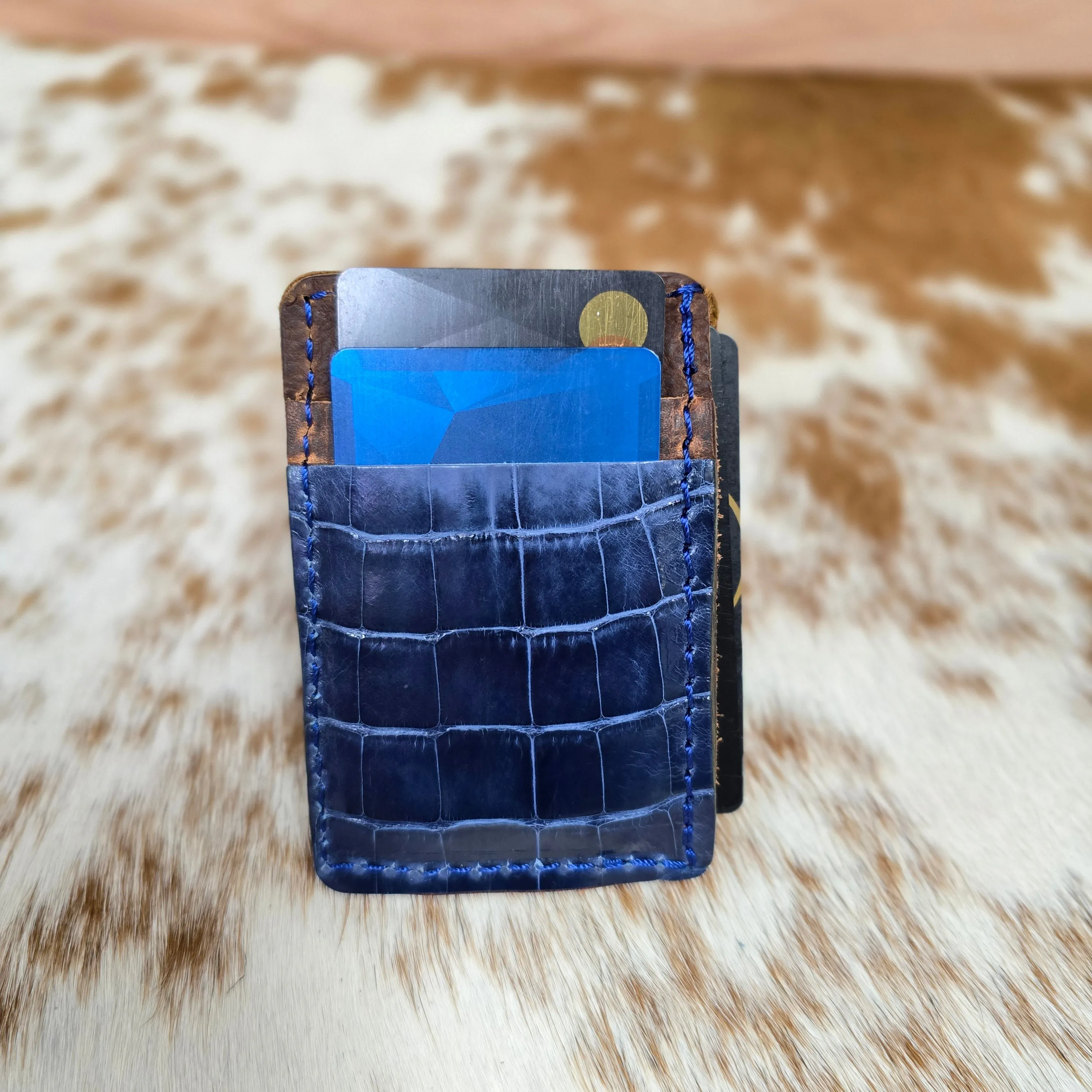 Lil' Hefe Handcrafted Blue Alligator Leather Wallet